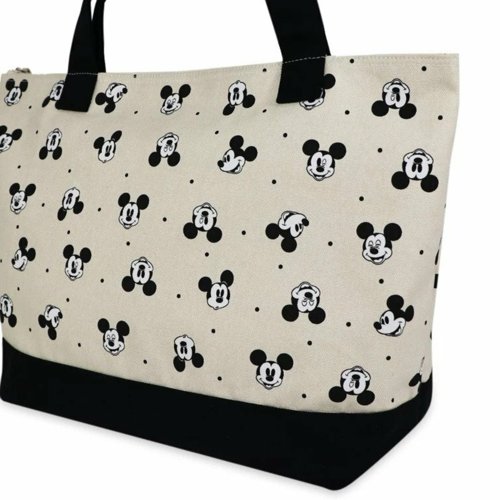 Disney Mickey Mouse Face Expressions Cotton Canvas Tote Bag - New with tags! - Picture 2 of 16